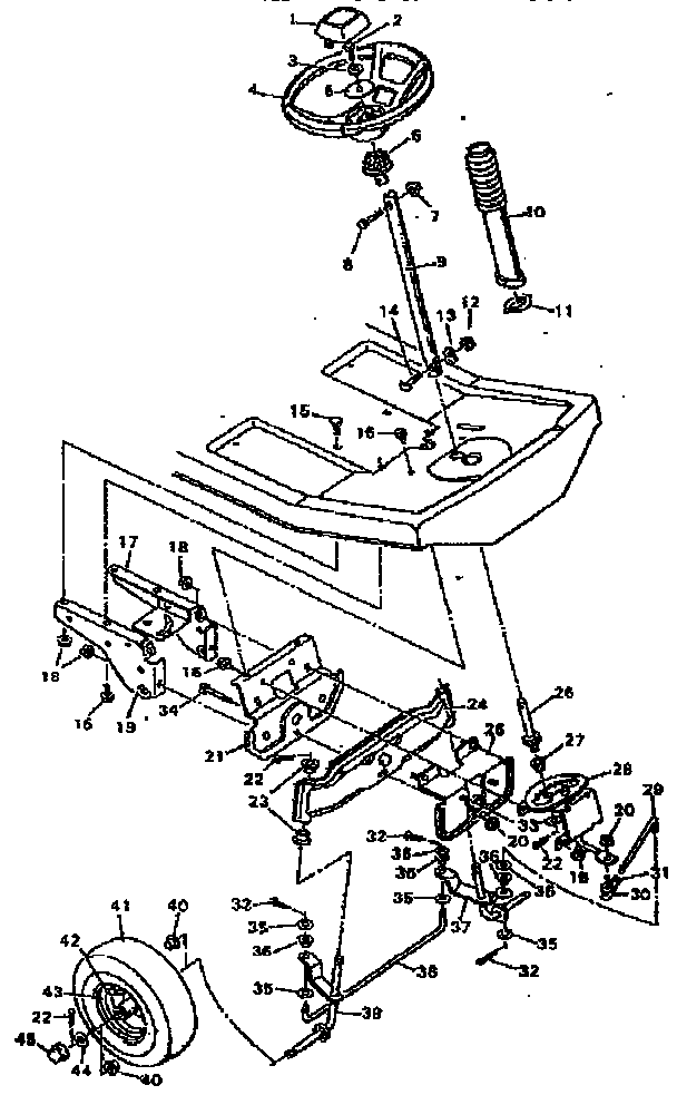 Craftsman Riding Mower Steering Parts Diagram