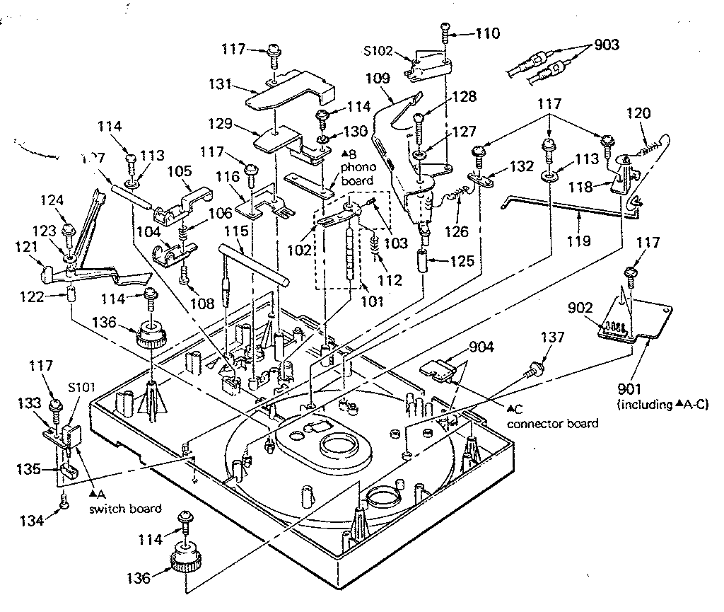 Sony Sony Stereo Turntable System Parts