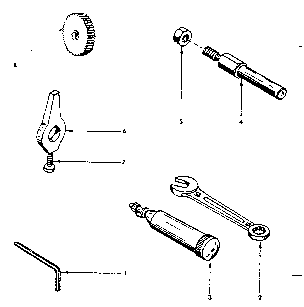 CRAFTSMAN CRAFTSMAN 8" METAL TURNING LATHE Parts Model 5492892