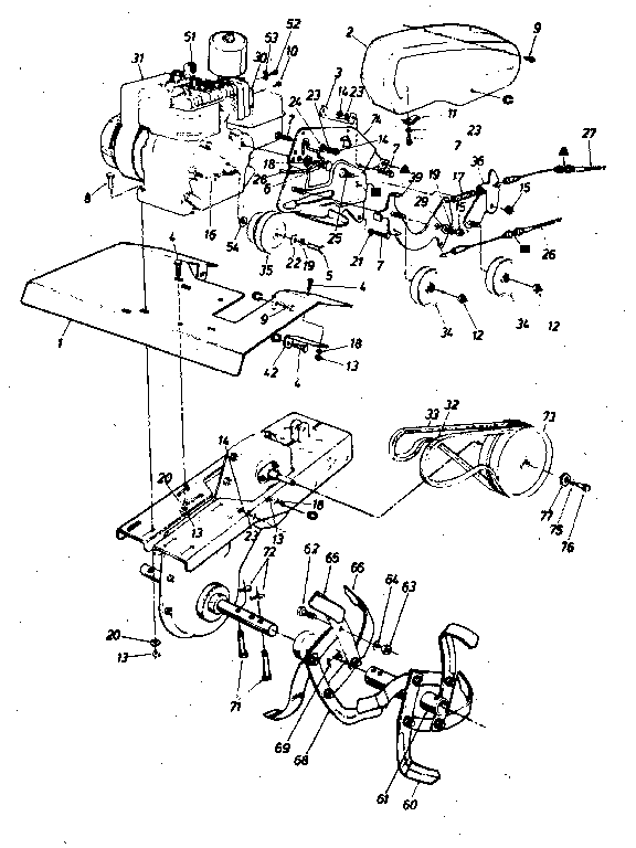 CRAFTSMAN CRAFTSMAN 5 H.P. TILLER Parts | Model 247298610 ... craftsman tiller engine diagram 