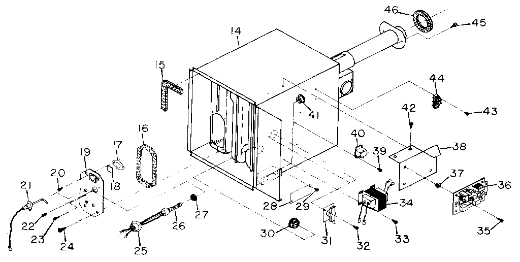 Suburban model DNV25GS furnace wall genuine parts