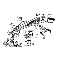 TROYBILT Rear Tine, Gas Tiller Handlebar parts