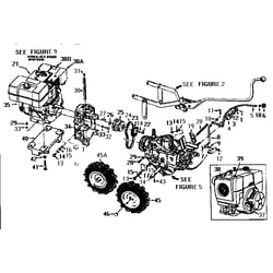 TROYBILT Rear Tine, Gas Tiller Wheel Speed Lever, Belt Drive System, Engines, Wheels parts