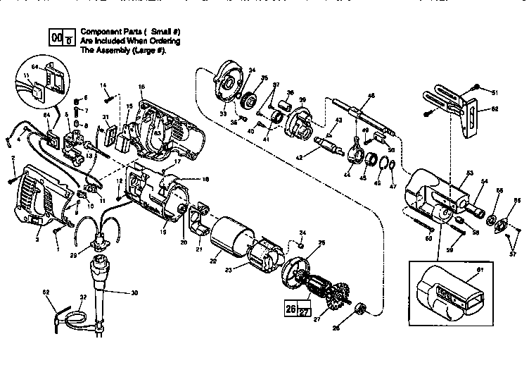 MILWAUKEE TRIGGER SPEED CONTROL SAWZALL Parts Model 6507typeh Sears