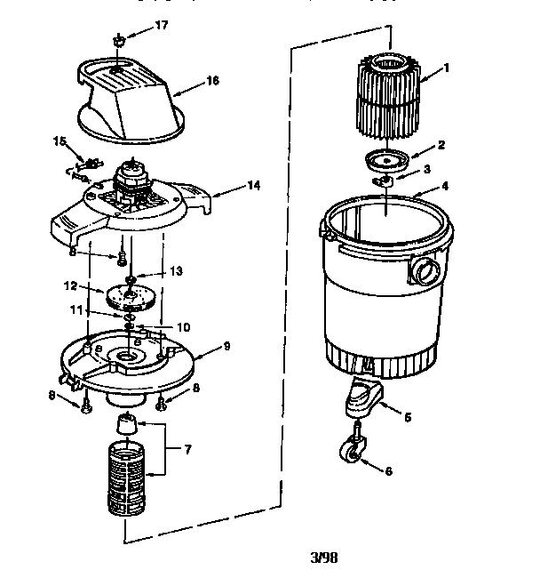 Craftsman 8 Gallon Wet Dry Vac Parts