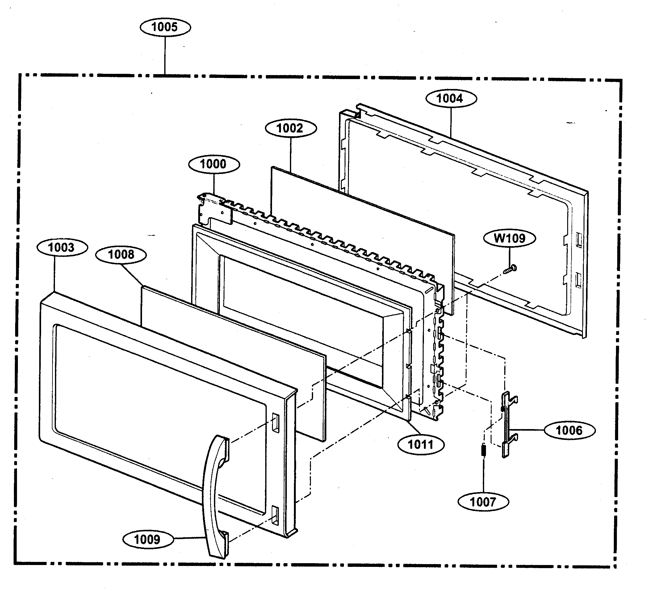 Kenmore Microwave Parts Model 72180593402 Sears Partsdirect Door Parts