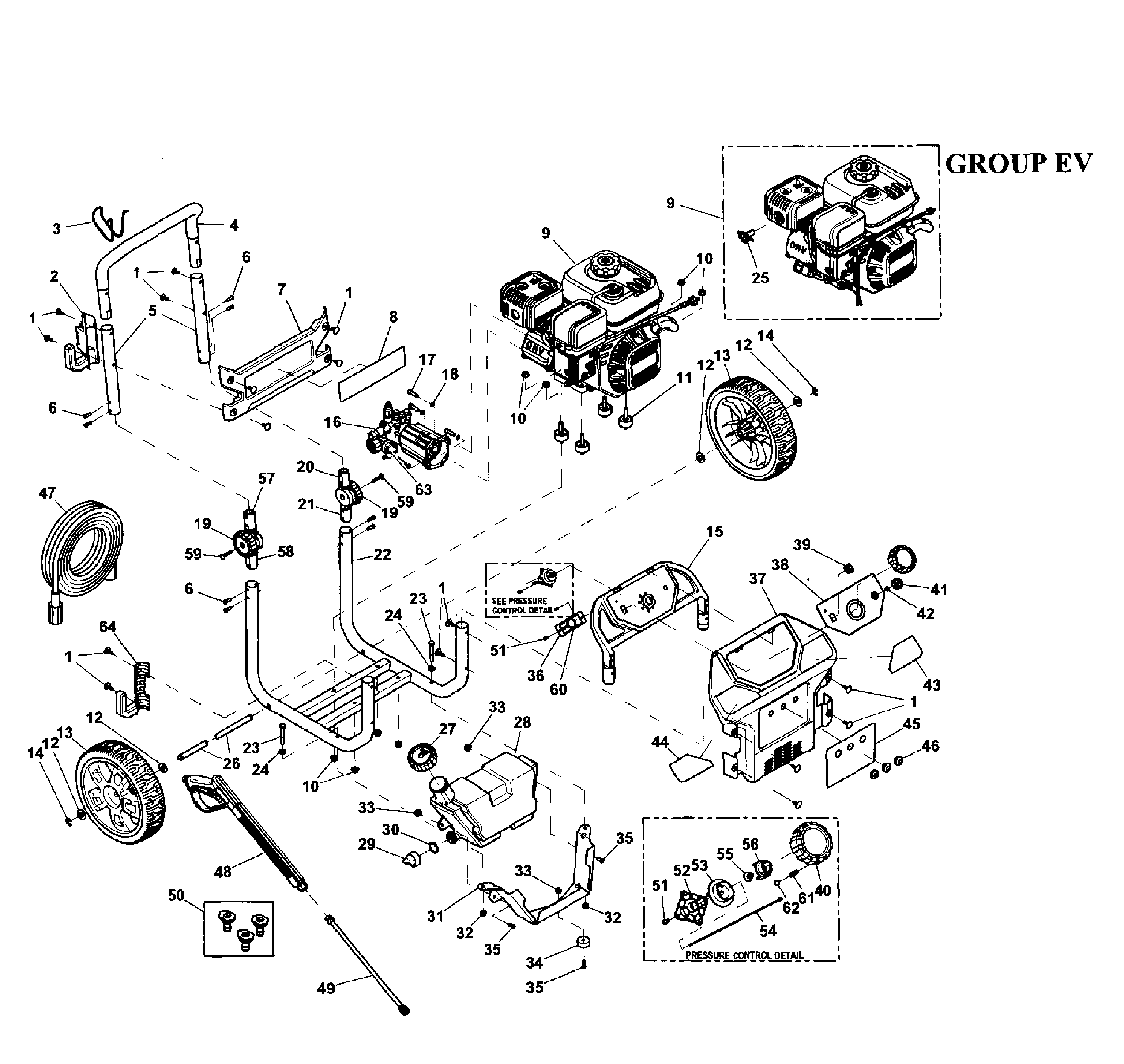 GENERAC PRESSURE WASHER Parts | Model 0064360 | Sears PartsDirect