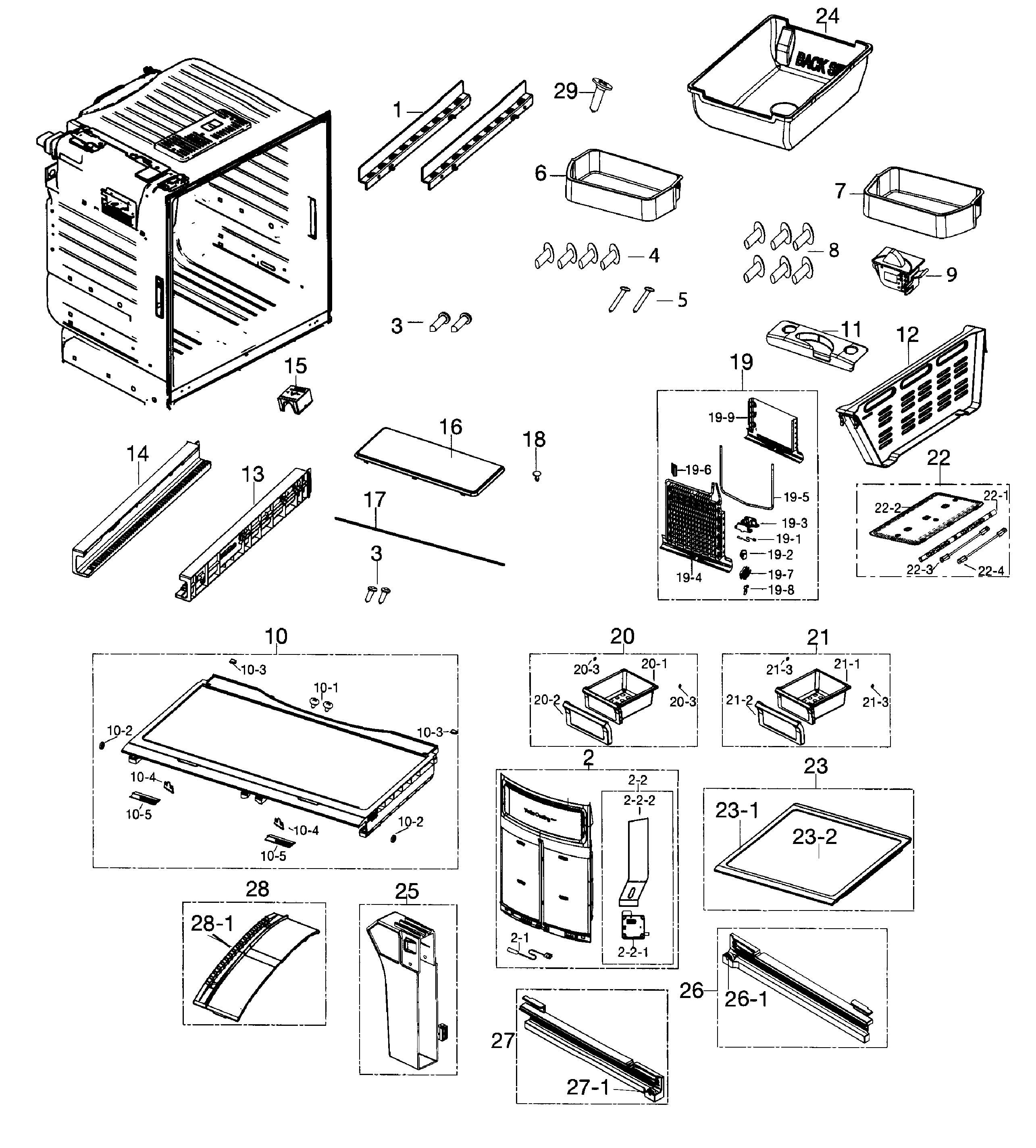 SAMSUNG REFRIGERATOR Parts | Model RF26HFENDSRAA0000 | Sears PartsDirect