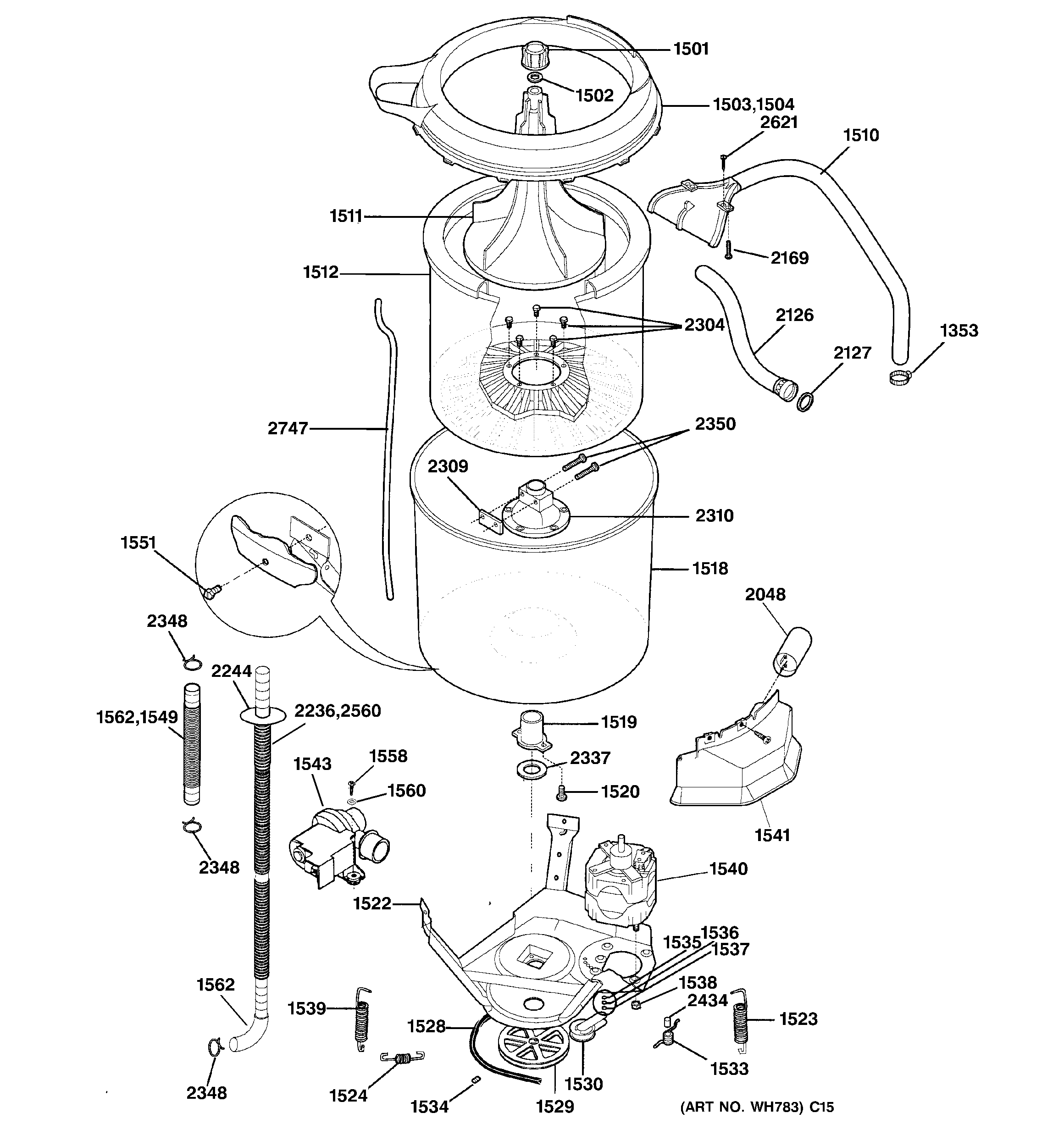 GE HOME LAUNDRY COMBO Parts | Model WSM2700DAWWW | Sears PartsDirect