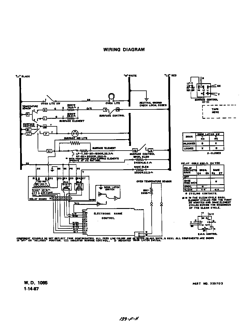 ROPER Ranges Electric* Parts | Model F98070 | Sears ... roper electric stove wiring diagram 