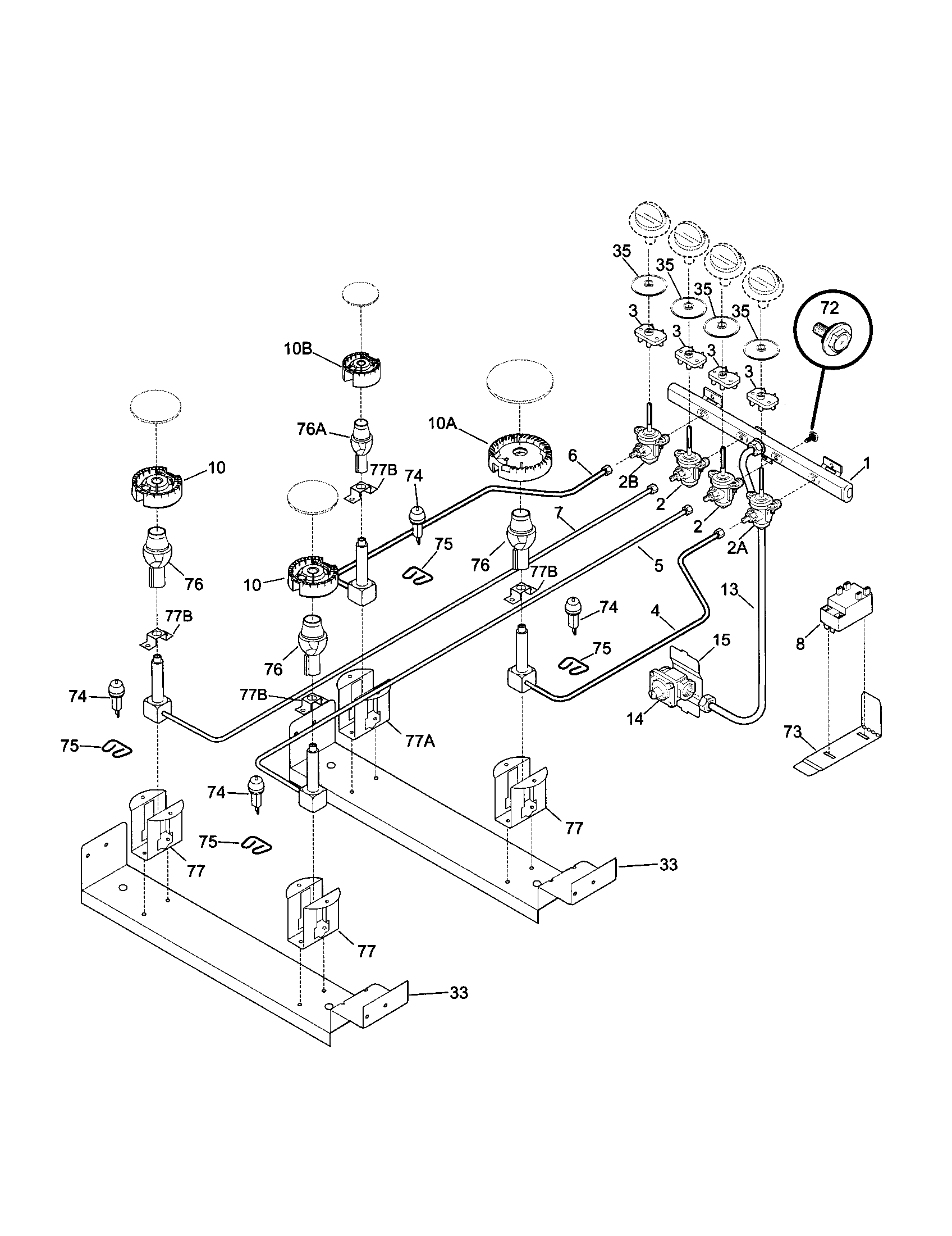 KENMORE ELITE DUAL FUEL SLIDEIN RANGE Parts Model 79046812991