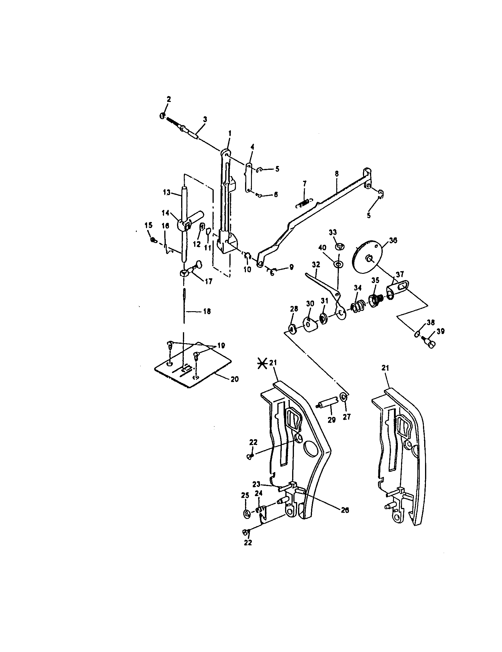 WHITE Sewing machine Needle bar Parts