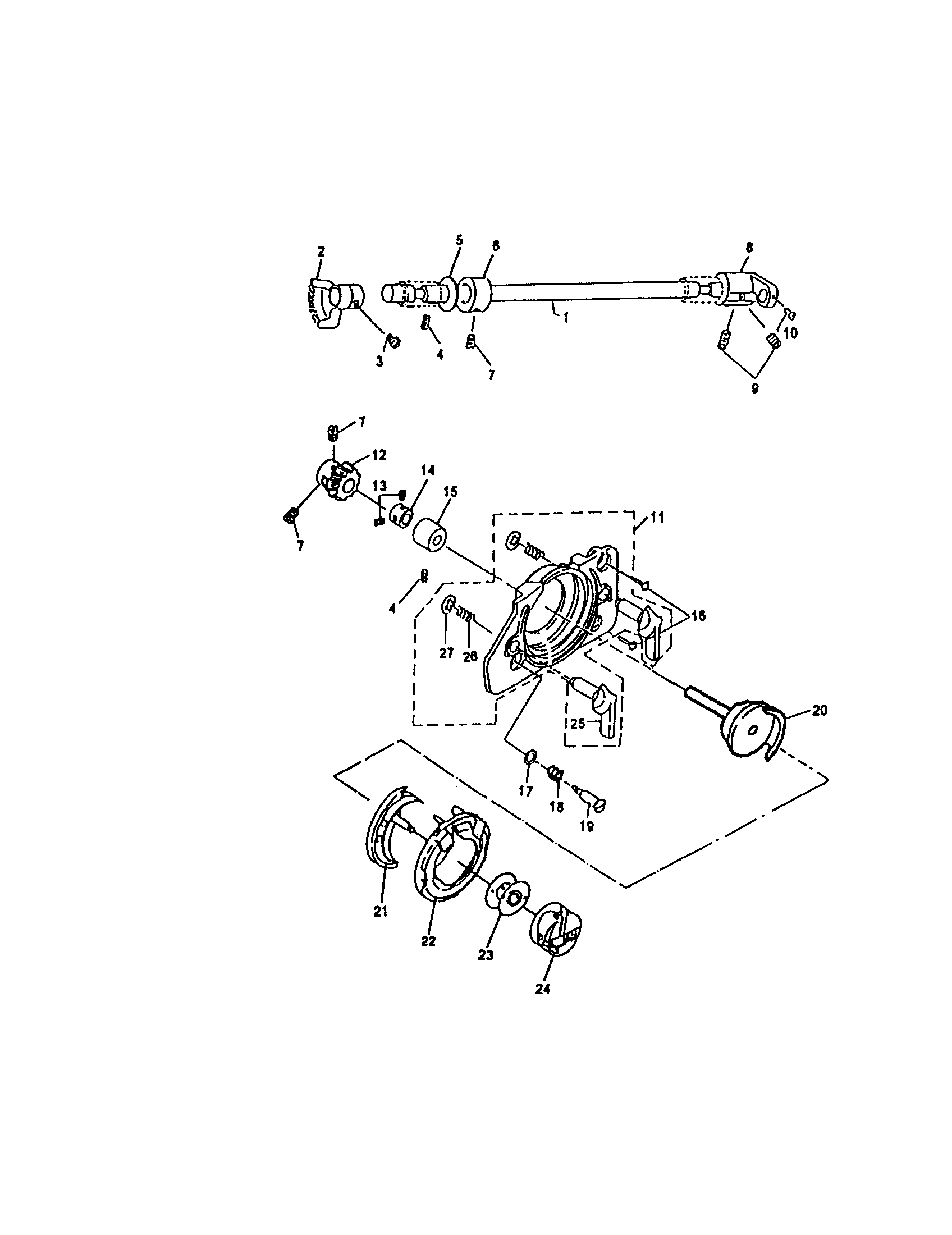 WHITE Sewing machine Lower shaft Parts