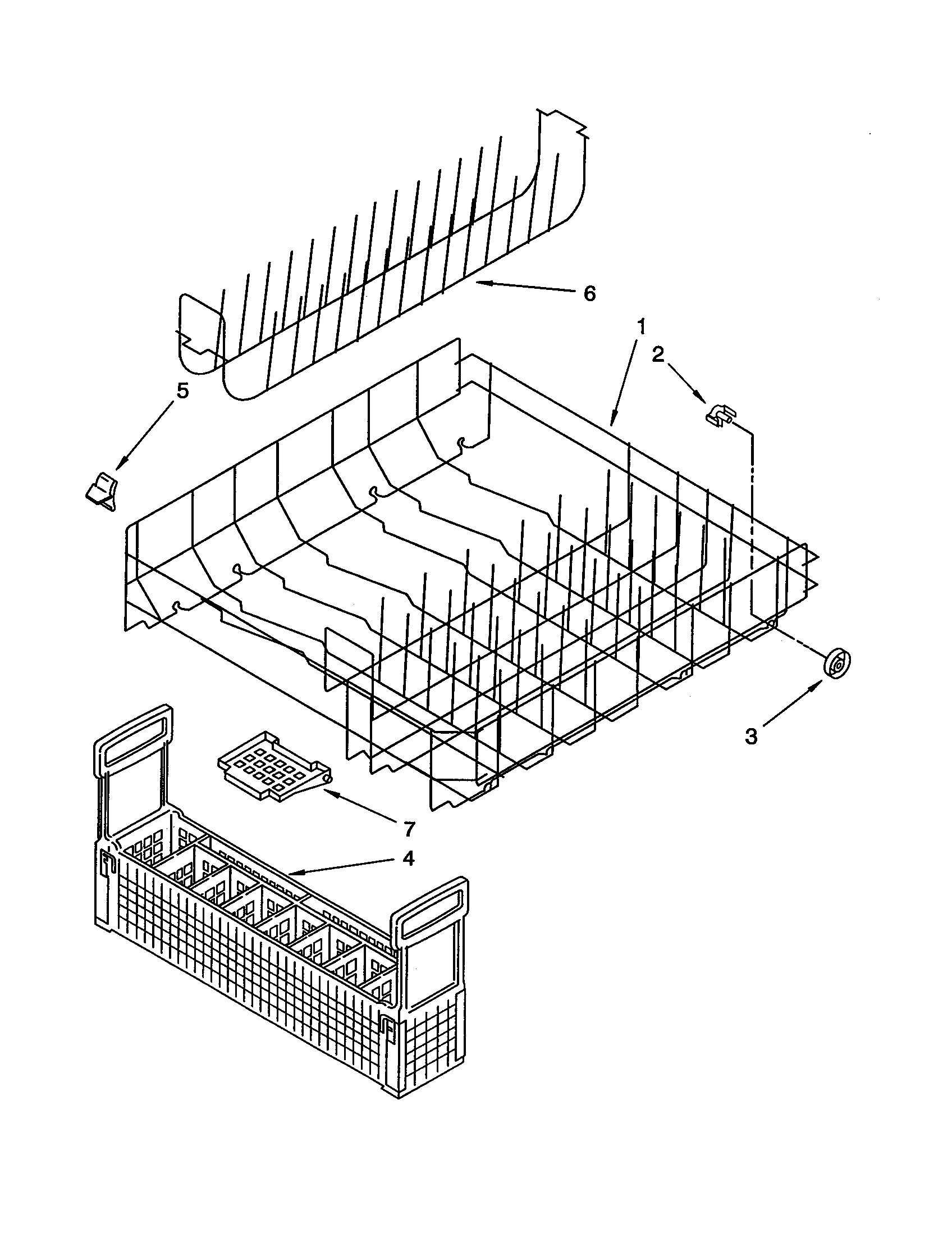 kitchenaid dishwasher rack track