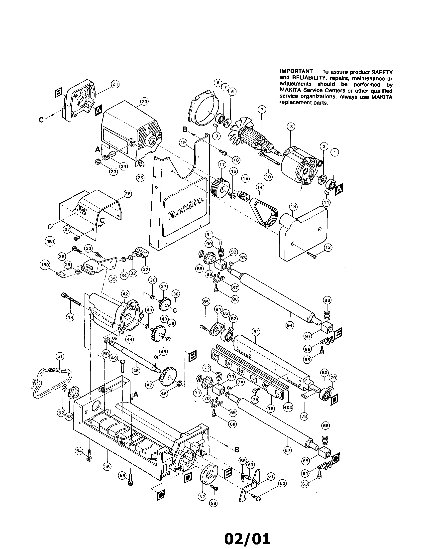 MAKITA PLANER Parts Model 2012 Sears PartsDirect