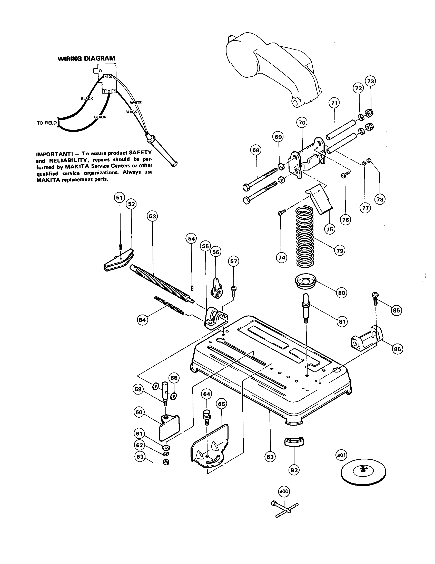 MAKITA 14" PORTABLE CUT-OFF SAW Parts | Model 2414B | Sears PartsDirect