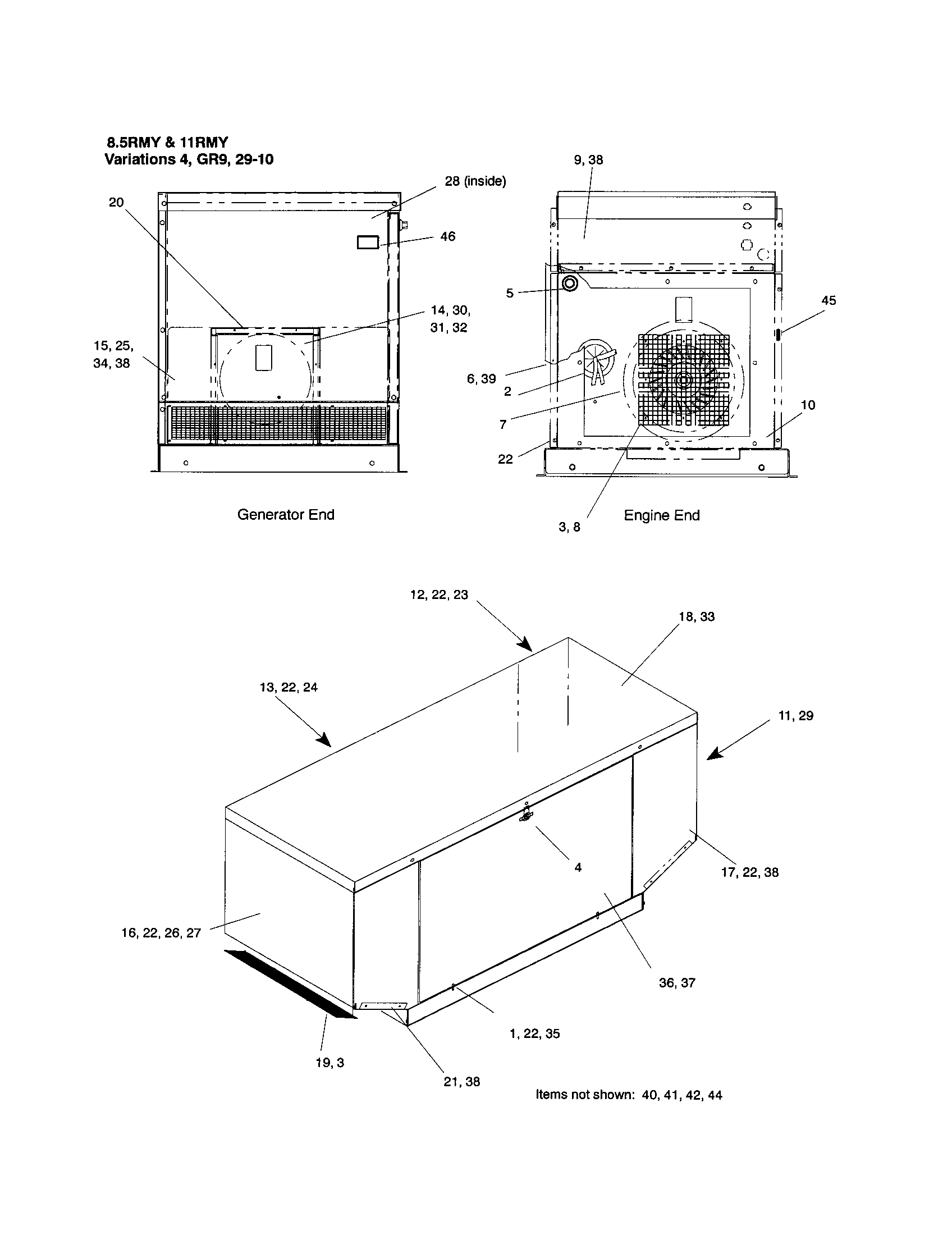 KOHLER GENERATOR Parts Model 8511RMY Sears PartsDirect