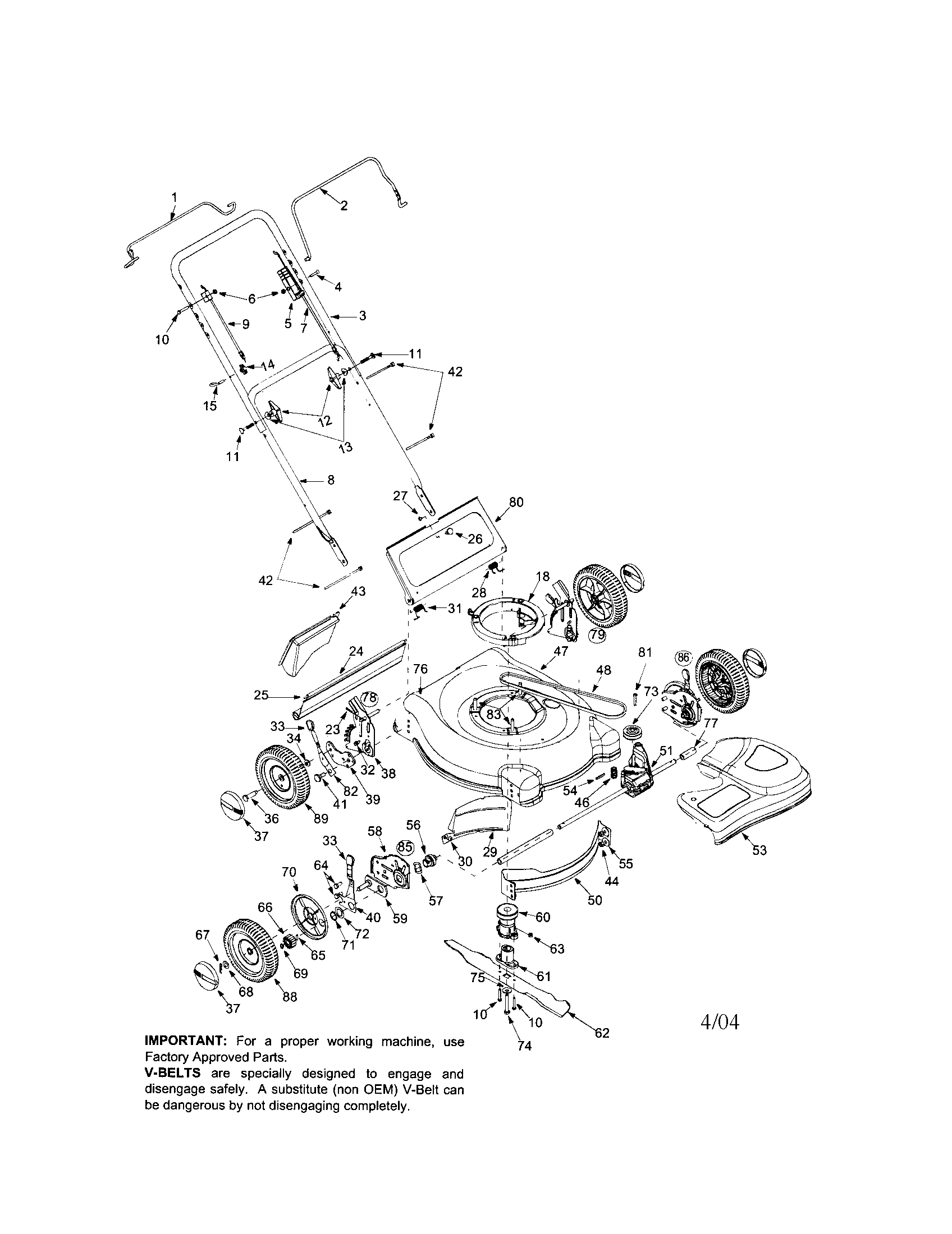 BOLENS LAWN MOWER Parts | Model 446 | Sears PartsDirect