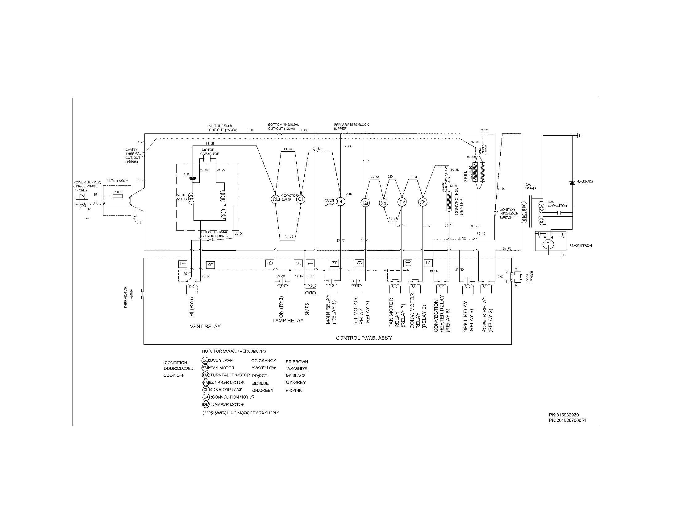 Electrolux model EI30BM6CPSA microwave/hood combo genuine ... electrolux microwave e30m075hps wiring diagram 