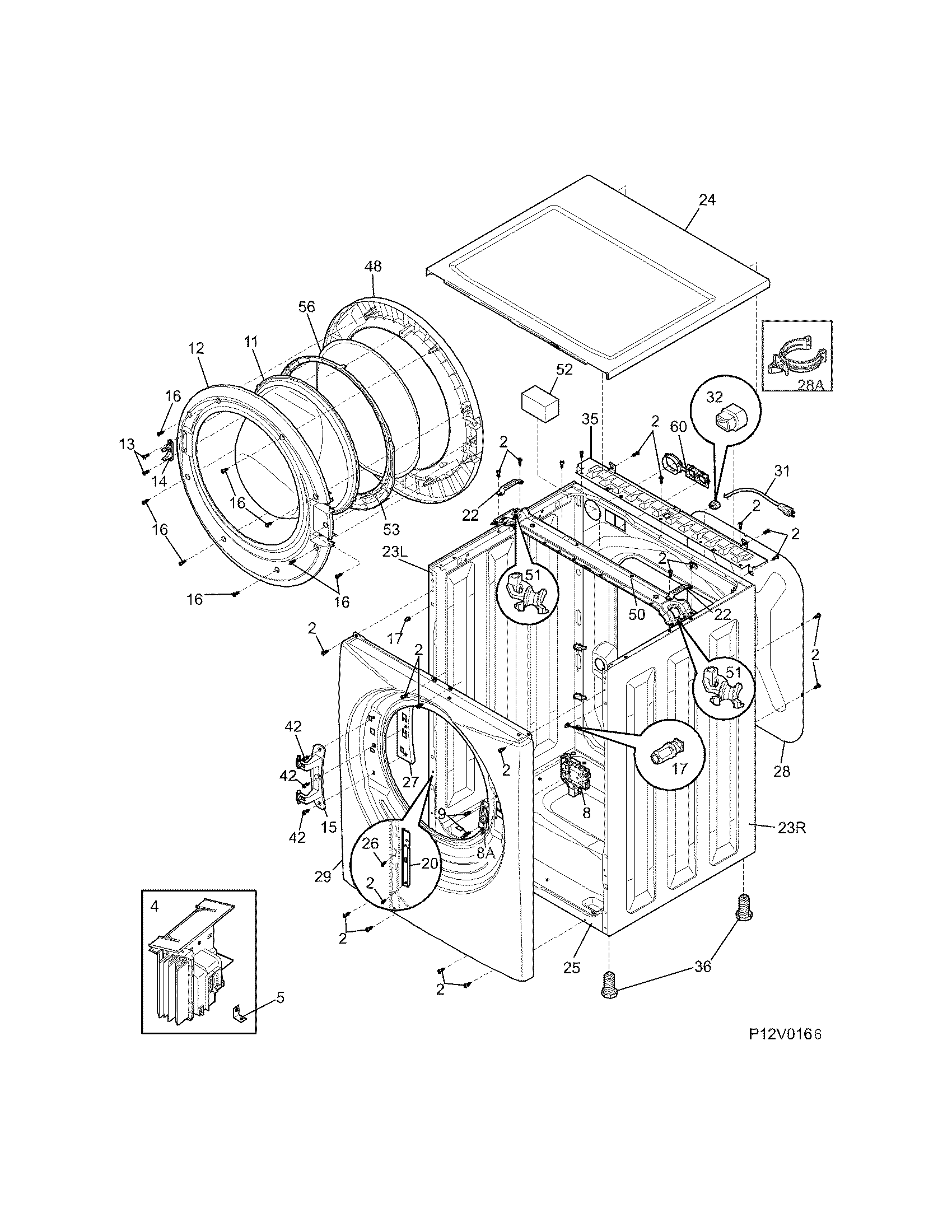 CROSLEY WASHER Parts | Model cfw4701qw0 | Sears PartsDirect