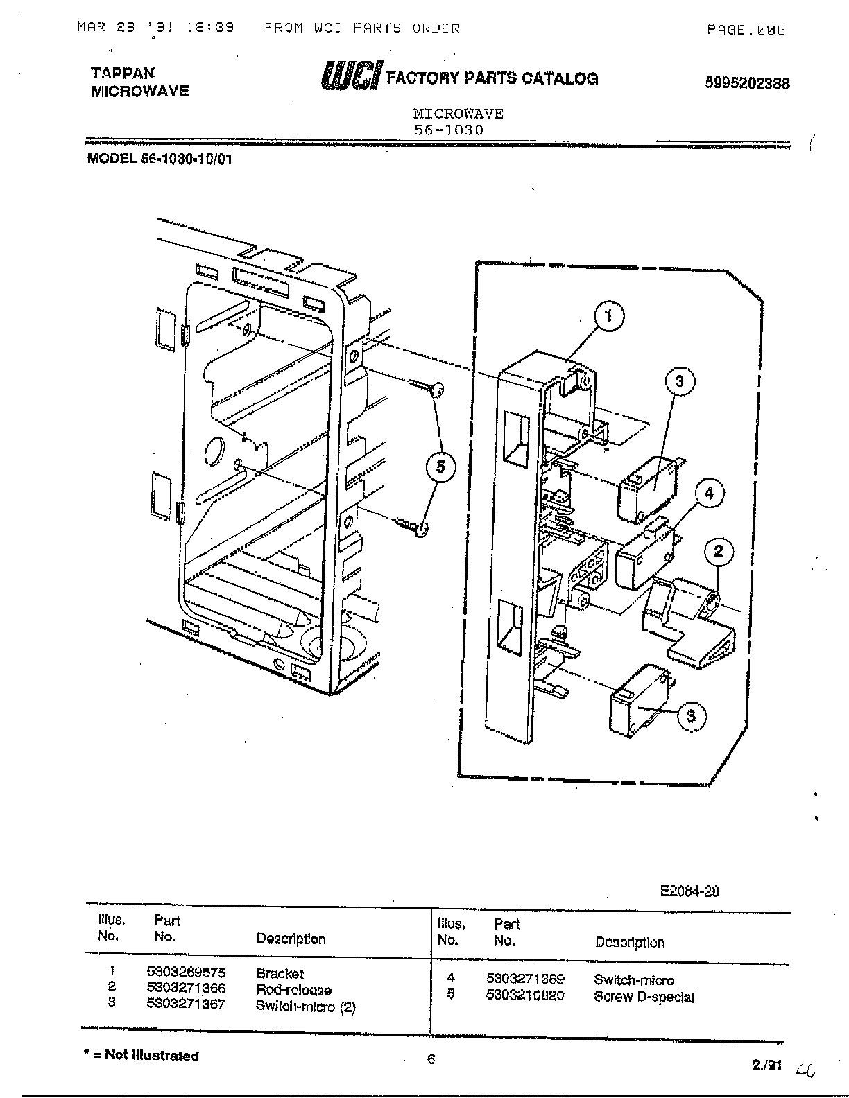 FRIGIDAIRE MICROWAVE OVEN Parts Model 561030 Sears PartsDirect