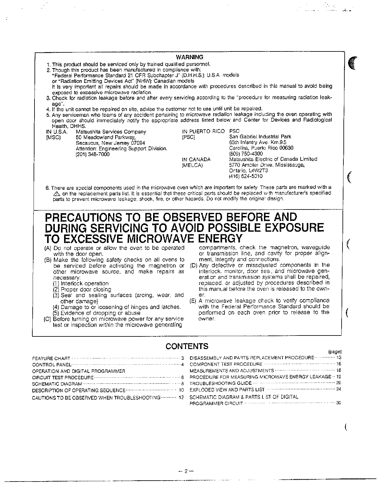 Quasar Microwave Oven Parts Model Mos0803h Sears Precautions C