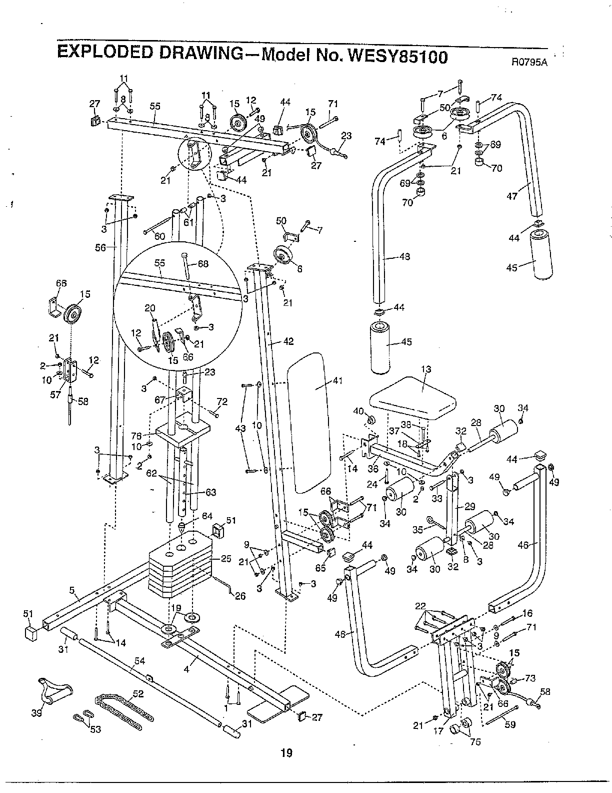 WESLO WEIDER HOME FITNESS EQUIPMENT Parts | Model WESY8510 | Sears