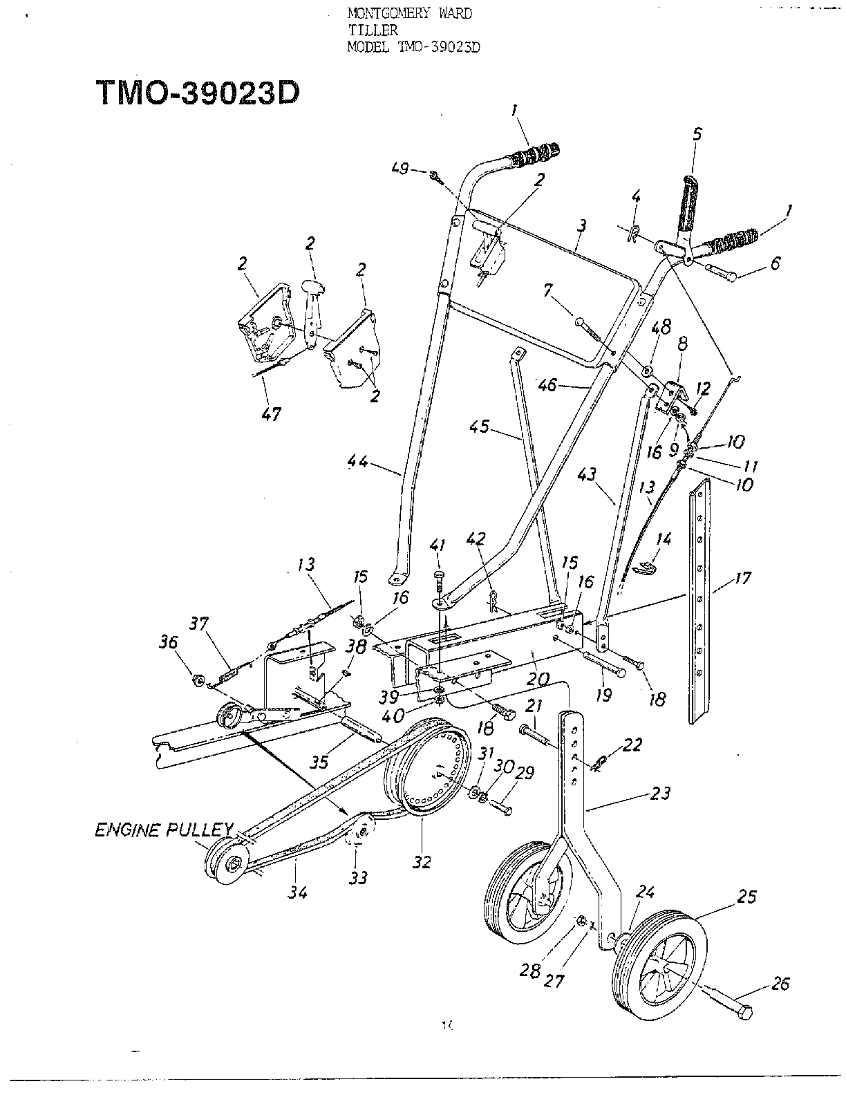 MTD REAR TINE TILLER Parts | Model 39023D | Sears PartsDirect