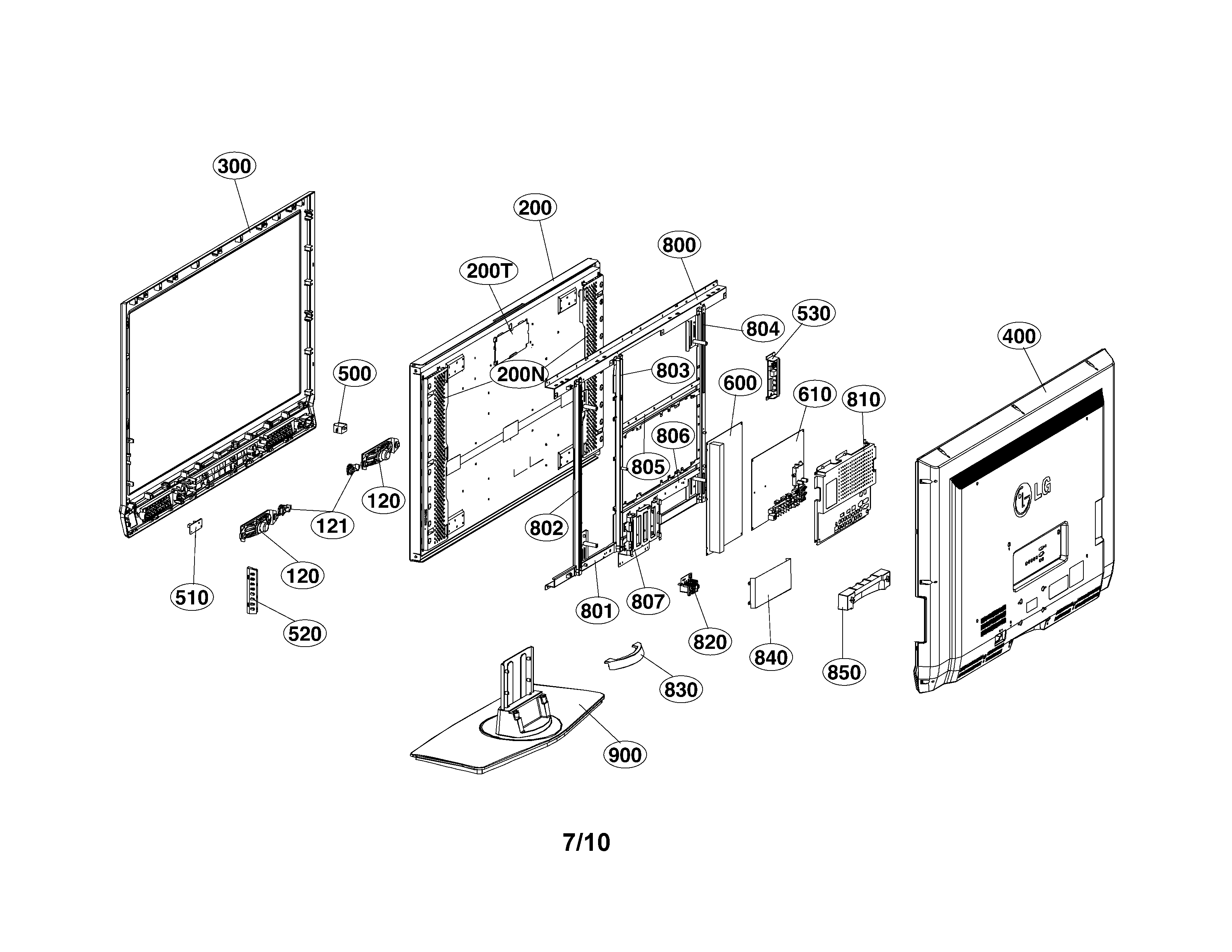 LG LED TV Parts Model 47lb5dfucacclljm Sears PartsDirect
