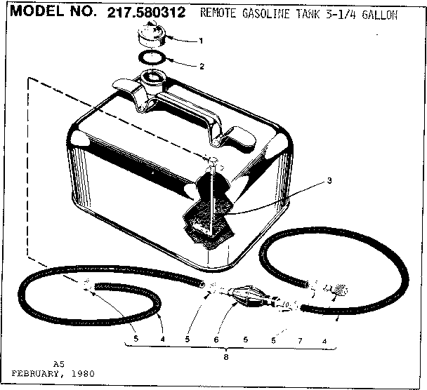 4 gallon remote gasoline tank