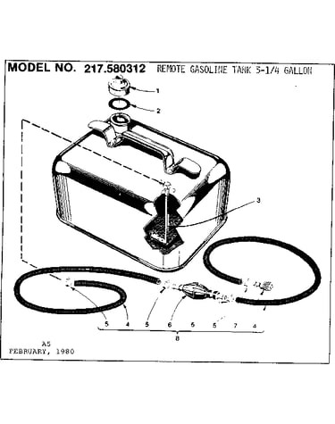 4 gallon remote gasoline tank