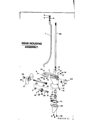 Gear housing assembly