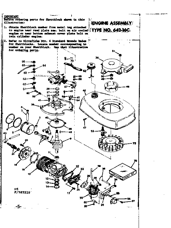 Engine assembly type no. 641-16c