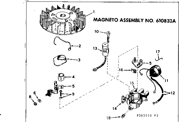 MAGNETO ASSEMBLY NO. 610832A