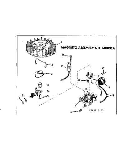 Magneto assembly no. 610832a