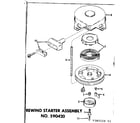 Craftsman 217585210 rewind starter assembly no. 590420 diagram