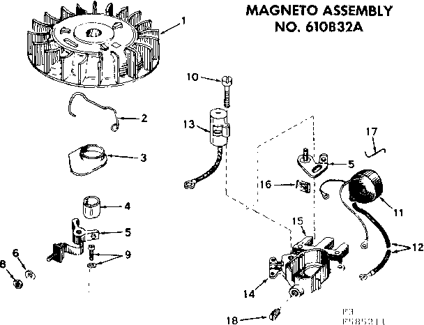 Magneto assembly no. 610832a