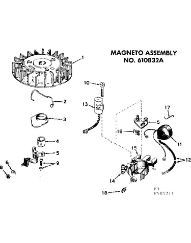 Magneto assembly no. 610832a