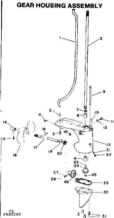 Gear housing assembly