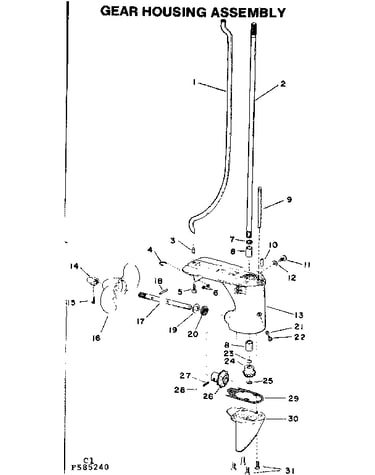 Gear housing assembly