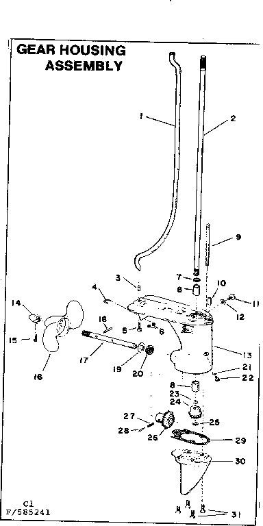 Gear housing assembly