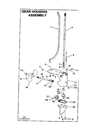 Gear housing assembly