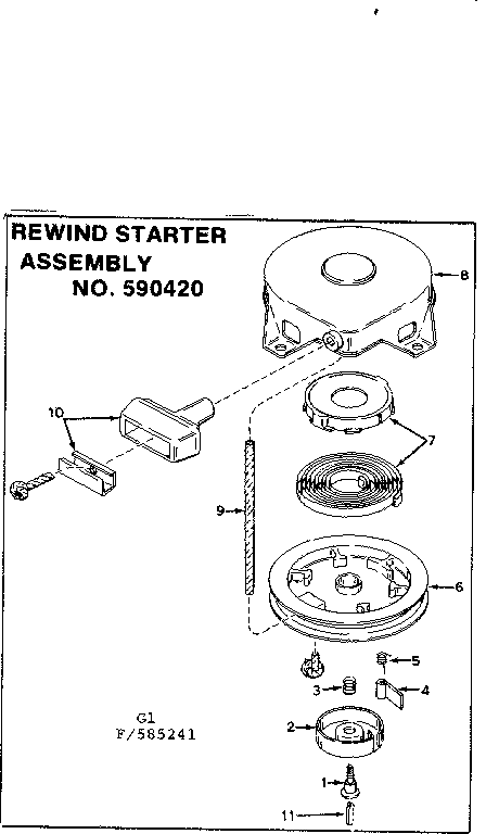 Rewind starter assembly