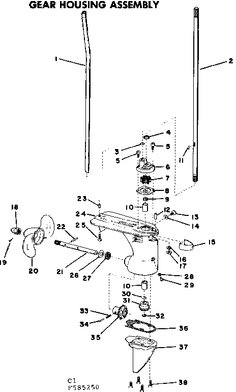 Gear housing assembly