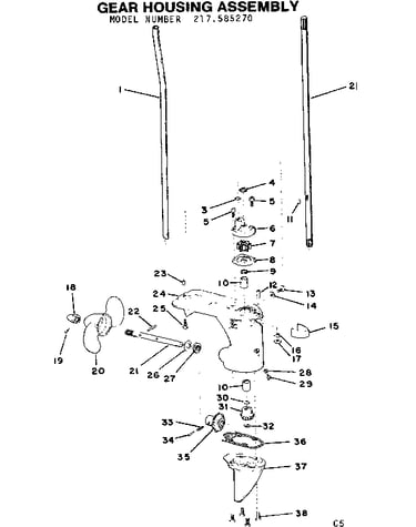 Gear housing assembly