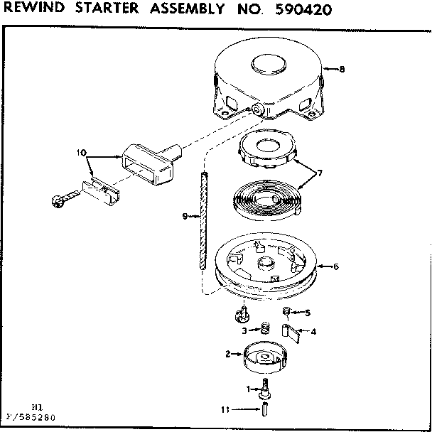 Rewind starter assembly