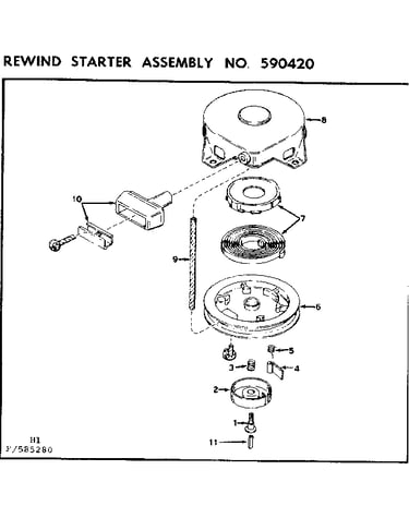 Rewind starter assembly