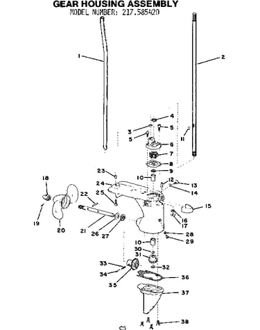 Gear housing assembly