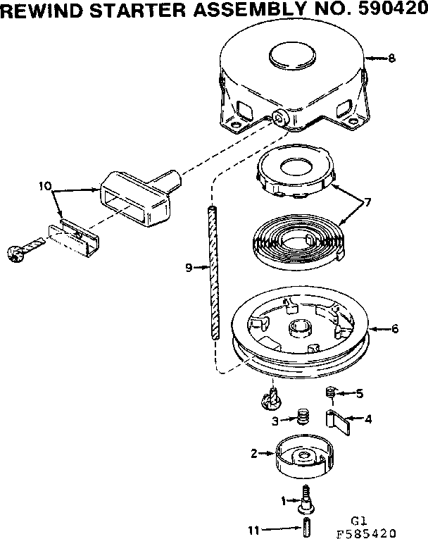 Rewind starter assembly