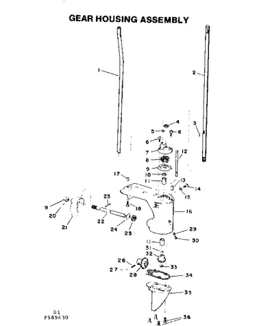 Gear housing assembly